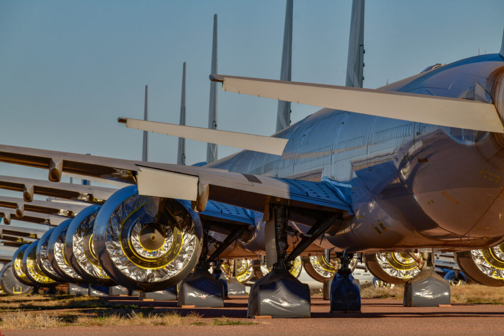 Planes preserved in an ideal desert climate at Asia Pacific Aircraft Storage (APAS)